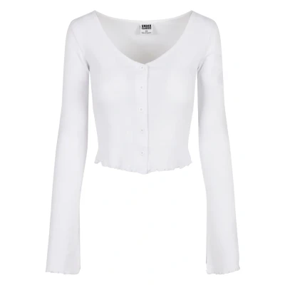 Abbildung von Urban Classics Cropped RIB Langarmshirt, Damen, Größe: 3XL, White