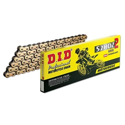 Abbildung von DID CHAIN 520DZ2 (Gold &amp; Schwarz) Länge: 120 Glieder mit Clip Verbindung (RJ)