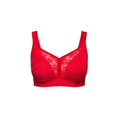 Abbildung von Ulla Popken Panelfree Minimizer Bügel BH, Damen, Größe: 95D, Salsa
