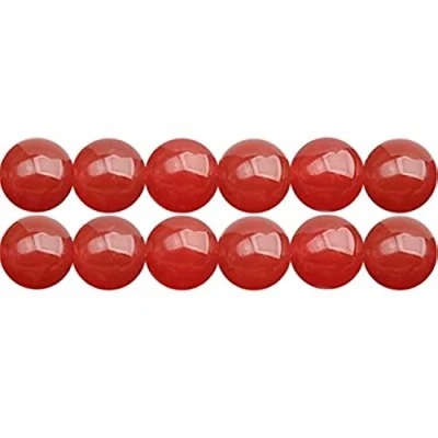 Abbildung von SKYBEADS Natuerliche Rot Karneol Achat 6mm Rund Perlen für Schmuckherstellung 38cm Strang Approx 60 Stück