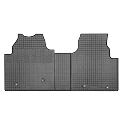 Abbildung von Satz Gummimatten kompatibel mit Ford Tourneo Custom (V710) 2023 (3 teilig + Montagesystem)