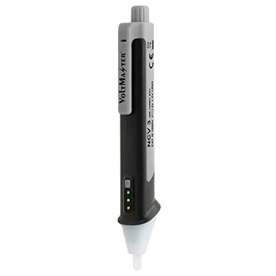 Abbildung von Voltmaster NCV 3 kontaktloser Spannungstester ab 50 V AC, Strommessgerät (hochwertiger Volt Detektor mit akustischem Signal, LED Anzeige, einstellbare Empfindlichkeit, ABS Kunststoff), Grau