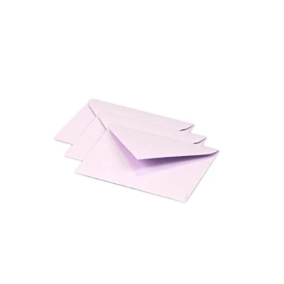 Abbildung von Clairefontaine 5860C Packung mit 20 Umschläge Pollen, Mini Format 7,5x10 cm, 120g, ideal für Ihre Einladungen und Korrespondenz, Flieder, 1 Pack