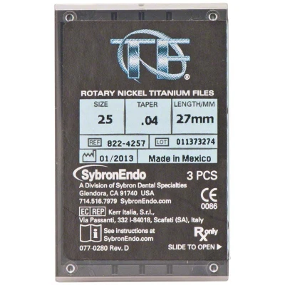Abbildung von SybronEndo TF Twisted Feilen 27mm 25/.04 3 Stück