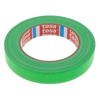 Abbildung von Tesa 4671 Gaffer Gewebeband Beschichtetes PE Gewebe, hohe Dicke, für Innen und Außenbereiche, sehr klebend Kunst Darstellungen, Beschilderung 19 mm x 25 m (Neongrün)