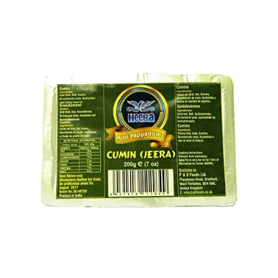 Abbildung von Heera mini Papadums Kreuzkuemmel Geschmack 200g x 2 Doppelpack