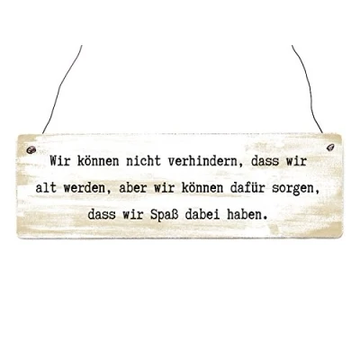 Abbildung von Interluxe Shabby Vintage Schild Dekoschild Holzschild WIR KÖNNEN Nicht VERHINDERN Zitat Spruch