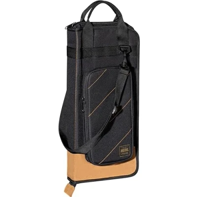 Abbildung von Meinl Cymbals Classic Woven Stick Bag Drumstick Tasche für Sticks, Rods, Jazz Brushes, Mallets und Schlagzeug Zubehör plus externes Fach Tragegurt, Schwarz (MCSBBK)
