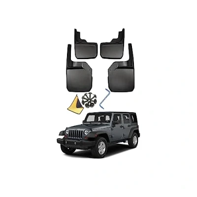 Abbildung von Auto Schmutzfänger Kotflugel für J eep Wrangler JL JK 2008 2023 Custom Vordere Hintere Spritzschutz Gümmi Kotflügelschutz Radabdeckungen Fender Mud Guard Flaps,Senden 1 Autowaschtuch,2008 2018