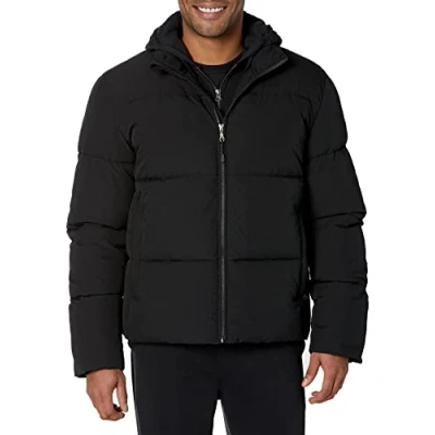 Abbildung von Amazon Essentials Herren Daunenjacke mit Stehkragen (in Übergrößen erhältlich), Schwarz, XXL