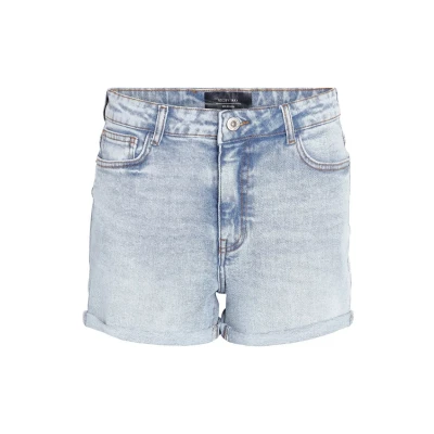 Abbildung von Noisy may Damen Shorts Kurze Denim Hot Pants Bermuda Jeansshorts high Waist, Farben:Hellblau, Größe:S