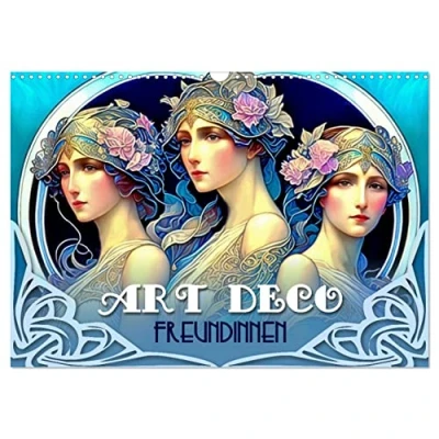 Abbildung von Art Deco Freundinnen (Wandkalender 2025 DIN A3 quer), CALVENDO Monatskalender