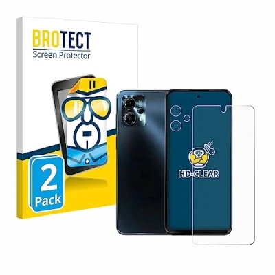 Abbildung von BROTECT (2 Stück Schutzfolie für Motorola Moto G13 (Display+Kamera) Displayschutz Folie Ultra Klar