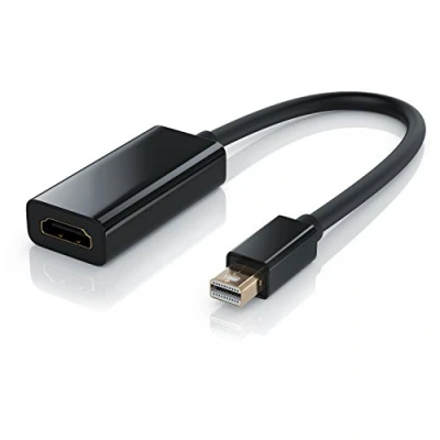 Abbildung von CSL Mini Displayport auf HDMI Adapter Full HD inkl. Tonübertragung kompatibel mit Thunderbolt 1 und 2 Ports HDTV 1080p Apple Lenovo Surface