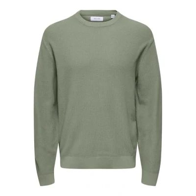 Abbildung von ONLY &amp; SONS Herren ONSTONY DS 12 LS Waffle Crew Knit Strickpullover, Wrought Iron, Small
