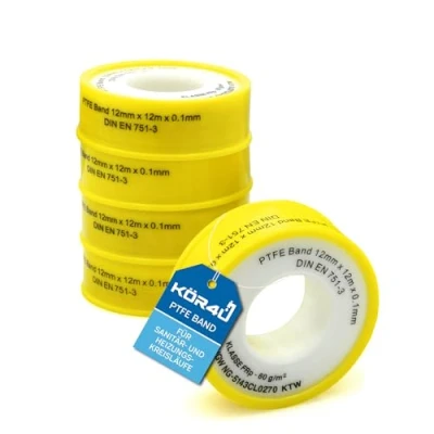 Abbildung von 5x Teflonband DVGW für Gas und Wasser PTFE Band Dichtband Gewindedichtband by kör4u