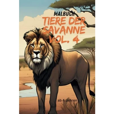 Abbildung von Malbuch Tiere der Savanne Vol. 4: ab 4 Jahren