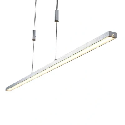 Abbildung von Lucande LED Hängeleuchte Myron, dimmbar, Leuchtmittel fest verbaut, Farbwechsel warmweiß / tageslicht, Modern, Aluminium, Metall, alu, 1 flammig, inkl. Leuchtmittel,dimmbar