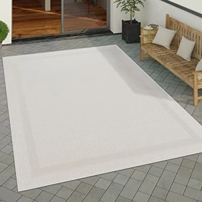 Abbildung von Paco Home Teppich &quot;Roma 272&quot;, rechteckig, Flachgewebe, meliert, mit dezenter Bordüre, In und Outdoor geeignet