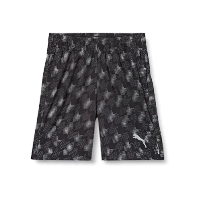 Abbildung von Puma Active Sports AOP kurze Sporthose für Kinder, Größe: 152, Schwarz weiss