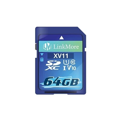 Abbildung von LinkMore SD Karte 64GB, XV11 SDXC Speicherkarte, UHS I, U1, V10, Speicherkarte Kamera, Lesegeschwindigkeit bis zu 98 MB/s, Schreibgeschwindigkeit 30 MB/s