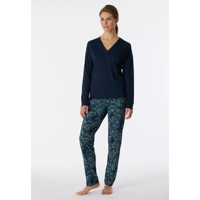 Abbildung von Schiesser Modern SET Nachtwäsche Set, Damen, Größe: 36, Nachtblau