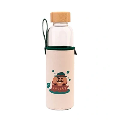 Abbildung von Grupo Erik Trinkflasche 500 ml Glas GYM FlascheBT21 Shooky Glasflasche Sportflasche Kinder Wasserflasche BTS Fanartikel Offizieller Merch