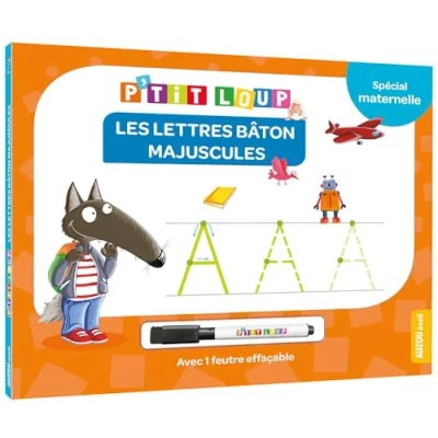 Abbildung von P&#039;tit loup les lettres baton majuscules (NE): Avec 1 feutre effaçable