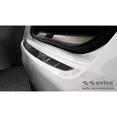 Abbildung von Avisa Echtes 3D Karbon Heckstoßstangenschutz kompatibel mit Mercedes CLA II (C118) Limousine 2019 &#039;Ribs&#039;