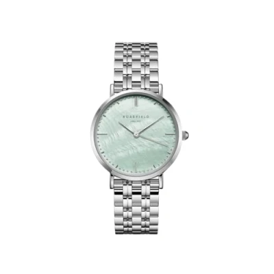 Abbildung von Rosefield Upper East Side Grün mit Mintgrün Zifferblatt und 33 mm Silbernes Gehäuse UGSSS U38 Edelstahl