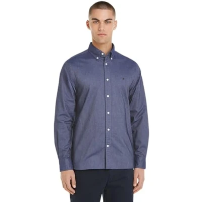 Abbildung von Tommy Hilfiger Heritage Shirt Hemd, Herren, Größe: Medium, Desert sky