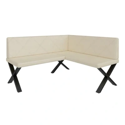 Abbildung von Eckbank Akiko Metal X Eckbankgruppe für Ihrem Esszimmer, Küche modern, Sitzecke, Essecke. Perfekt Küche, Büro und Rezeption. Solide Starke Verarbeitung. (168x142 Rechts Soft18)