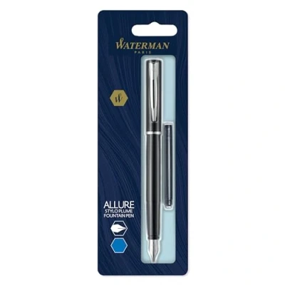 Abbildung von Waterman 2029061 Allure Füller Lackierung in Schwarz Füllfederhalter Feine Spitze ,