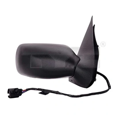 Abbildung von Außenspiegel Tyc 310 0016 links schwarz konvex, beheizbar, für elektr.Spiegelverstellung FORD: FIESTA 4, MAZDA: 121 III Hatchback