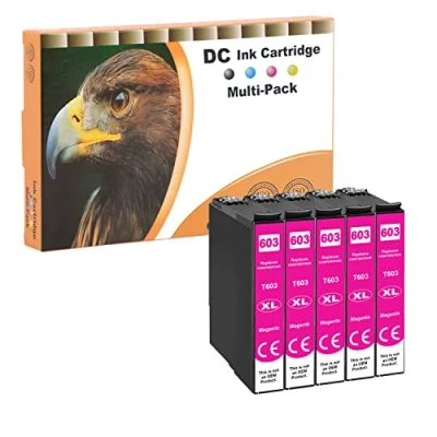Abbildung von D&amp;C 5X Magenta Druckerpatronen Kompatibel für Epson 603 XL Expression Home XP 2100 2105 3100 3105 4100 4105 4155 Workforce WF 2810DWF 2830DWF 2835DWF 2850DWF