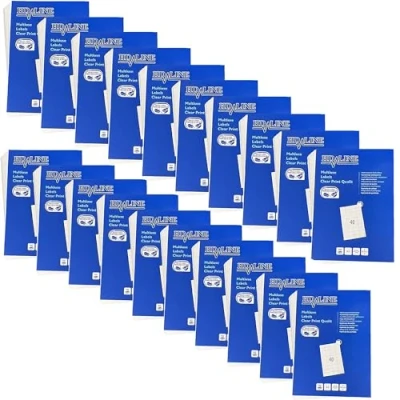 Abbildung von Hd line Universal Etiketten 20 Packungen, 52,5 x 29,7 mm, 100 Blatt, 80000 Stück, selbstklebend, bedruckbar, matt, blanko Papier Klebeetiketten Aufkleber, 40 pro A4 Bogen, weiß