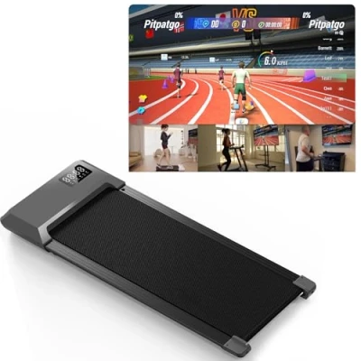 Abbildung von Superun Raceable Walking Pad Laufband für Zuhause 2.5 PS mit App und Fernbedienung Schreibtisch max 136 kg Multi Runner Rennen Training Couses