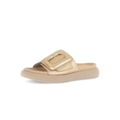 Abbildung von Gabor Pantolette flach, Damen, Größe: 40, Gold Schuhe