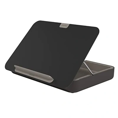 Abbildung von Dataflex Bento® Ergonomische Toolbox 903 Schwarz Laptop Ständer, Tablet Dokumentenhalter, Ablage, Verstellbarer Deckel, Tragkraft 6 kg, perfekt in Kombination mit Monitorfächern