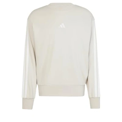 Abbildung von adidas Herren Essential Three Stripes French Terry Sweatshirt, Wonder Alumina/White, M