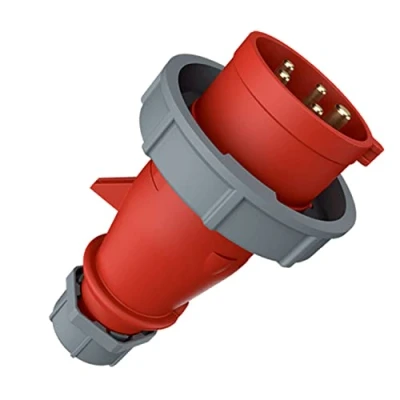 Abbildung von Mennekes (Unternehmen) 300 amv top einzelnen Teil Körper Stecker, IP 67 Schutz, 6 Stunden Earth Position, 5 Pole, 32 A, 400 V, rot