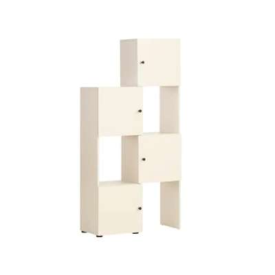 Abbildung von Schildmeyer Schieberegal &quot;Lovund, Breite variabel von 42 bis 70 cm&quot;, 4 Türen mit Softclose Funktion