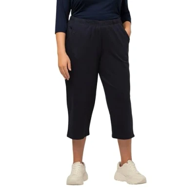 Abbildung von Ulla Popken Jogginghose, Damen, Größe: 50/52, Dunkelblau