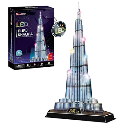 Abbildung von 3D Puzzle Burj Khalifa Led Kinder Und Erwachsene Modellbausatz Geschenk Für Ab 8 136 Teilen