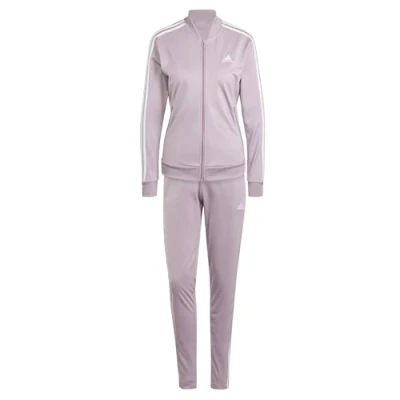 Abbildung von adidas Sportswear Essentials 3 Stripes Tracksuit Trainingsanzug Preloved fig white, Damen, Größe: XXL, white