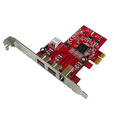Abbildung von KALEA INFORMATIQUE PCIe Firewire 400 Ieee1394a und 800 Ieee3194b Controller Karte mit TI XIO2213 Chipsatz, 2 + 1 Ports, Professional Line
