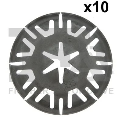 Abbildung von FA1 11 40113.10 Clip, Zier /Schutzleiste Metall VOLKSWAGEN: Touran I, Golf 4 Schrägheck, Transporter 5 Kastenwagen, AUDI: A3 Sportback, Schrägheck