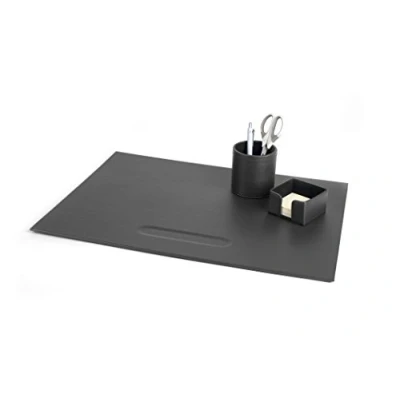 Abbildung von Pavo 8002535 Premium Schickes Büroset PU Leder inklusive Schreibunterlagen, Zettelbox und Stifteköcher, schwarz