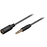 Abbildung von Kopfhörer und Audio Verlängerungskabel AUX &gt; 3,5mm 4 Pin slim