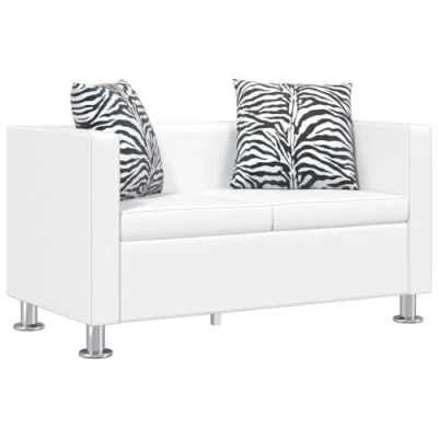 Abbildung von vidaXL 2 Sitzer Sofa Couch Loungesofa Relaxsofa Relaxcouch Kunstleder Weiß
